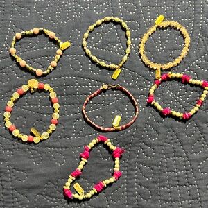 Erimish Pink and Gold Beaded Bracelet